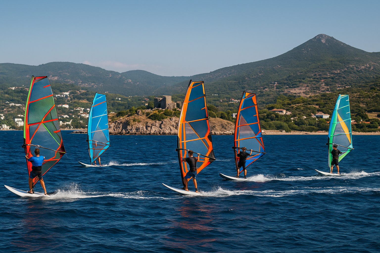 Ege’nin turkuaz suları, sadece yüzmek için değil, rüzgarla yarışmak için