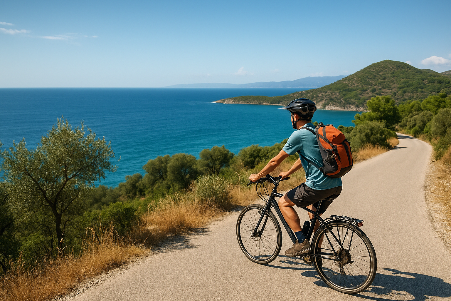 Ege’yi arabayla değil, pedalla keşfetmek…Her virajda deniz manzarası, her yokuşta